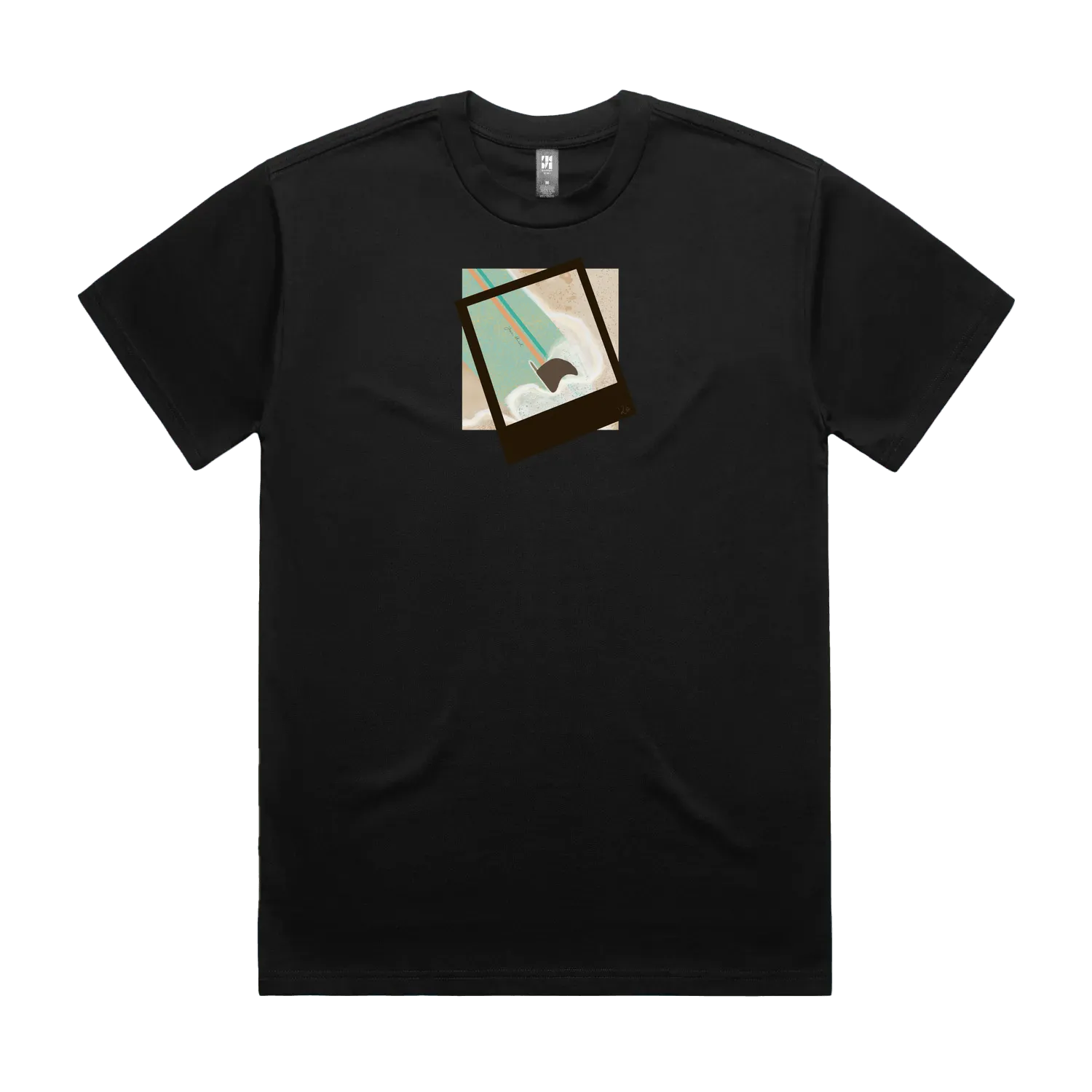 Black front flat lay