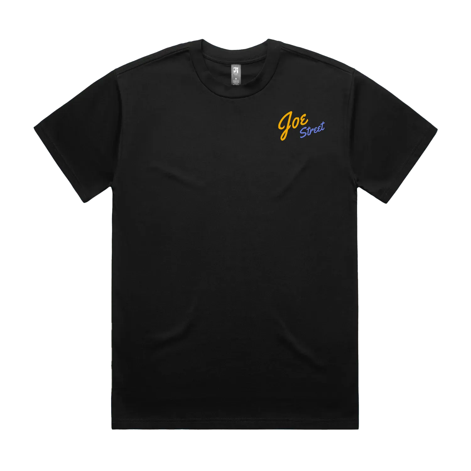 Black front flat lay