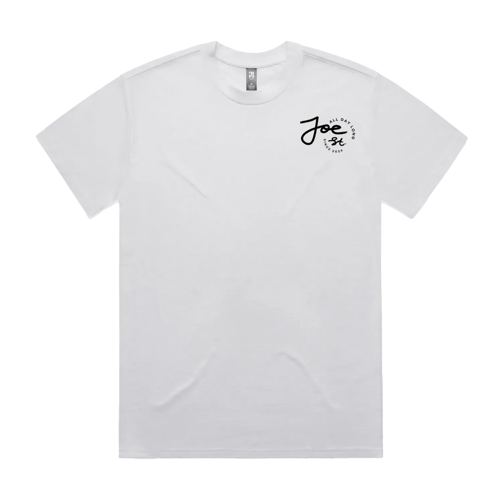 White front flat lay
